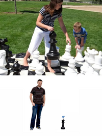 16″ Giant Outdoor Chess Set with Board