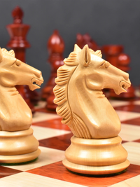 3.9" Exclusive Alban Staunton Chess Set - Bud Rosewood Pieces with Board & Box