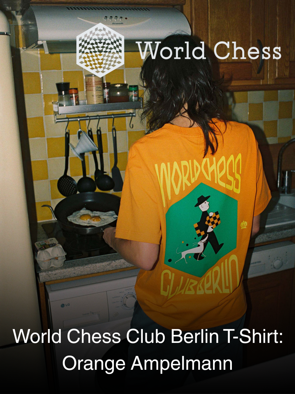 T-shirt du World Chess Club Berlin : Orange Ampelmann