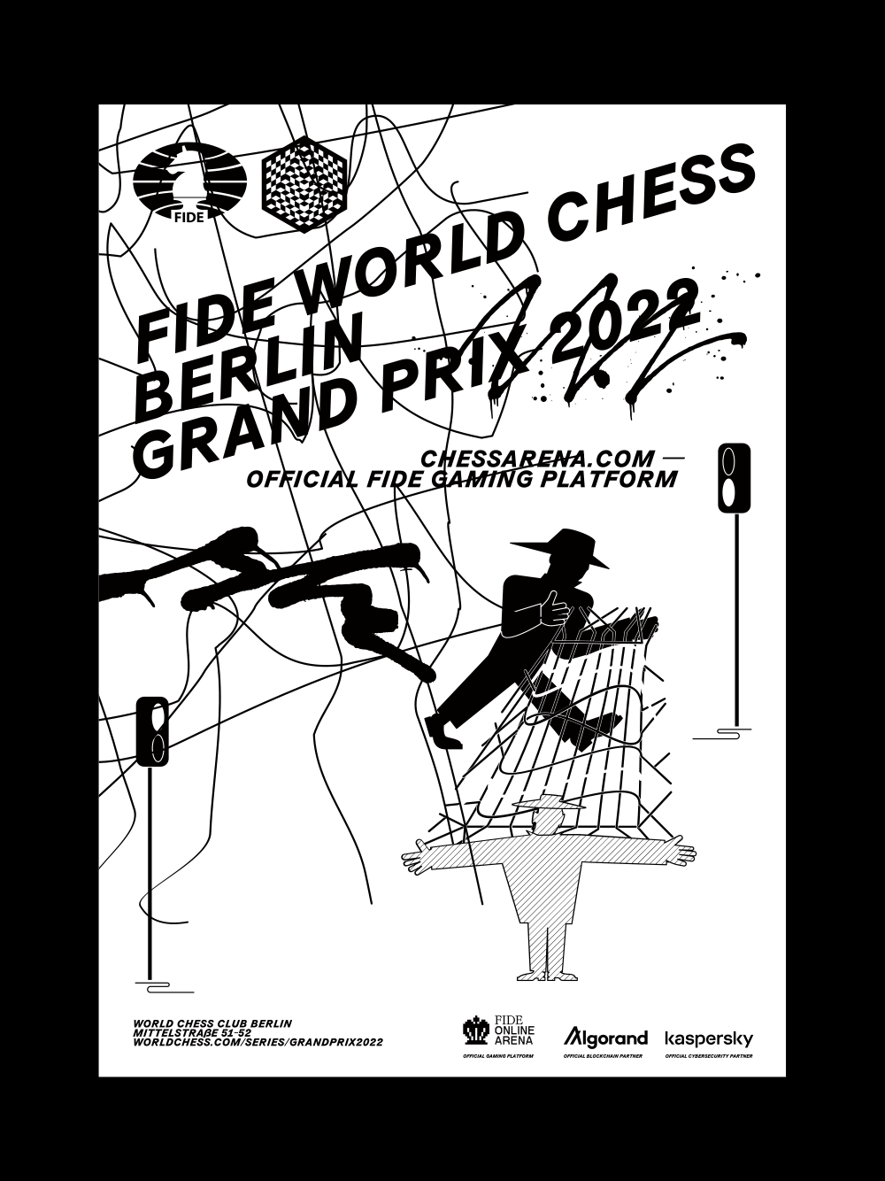 World Chess Grand Prix Poster signed - buy online with worldwide