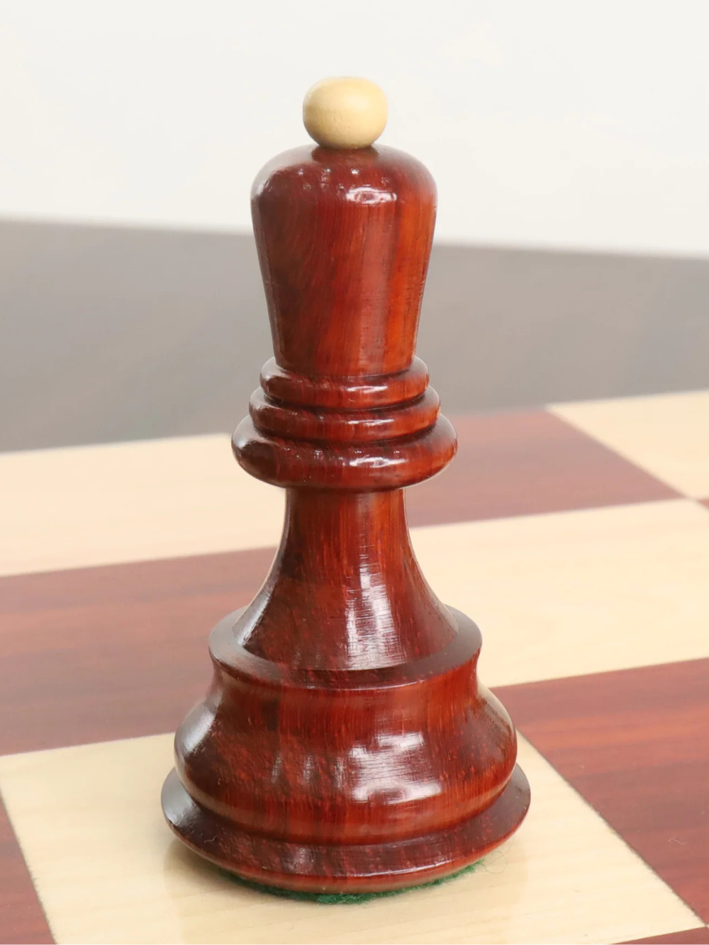 Jeu d'échecs russe Zagreb de 3,9 pouces (15,9 m) en bois de rose à double lestage et bourgeon