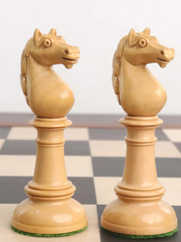 Pièces d'échecs droites pré-Staunton Edinburgh Northern 4" en bois d'ébène