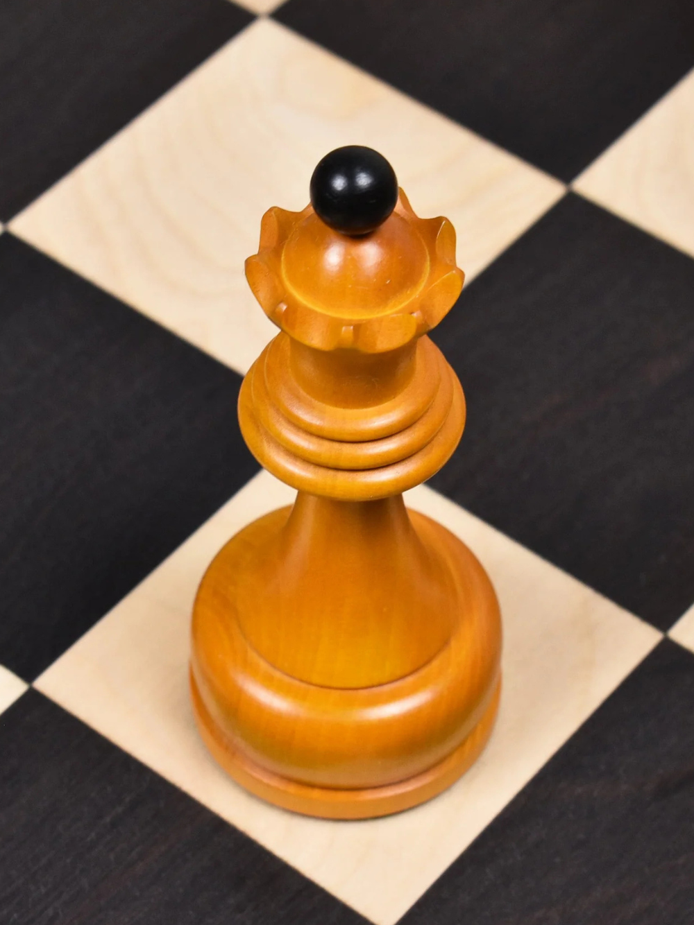 1960's Soviet Championship Tal Chess Pieces Antiqued Boxwood- 4" King