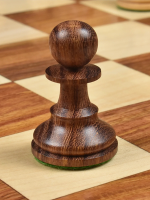 1920's German Collectors' Chess Set- Chess Pieces Only- Golden Rosewood - 4.1"