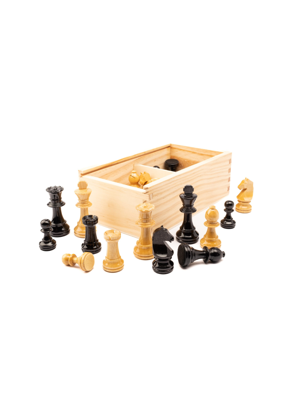 Staunton Europa nº3 chess weighted pieces – BLACK