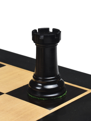 Repro 2016 Sinquefield Staunton Ebony Wood Chess Pieces - Triple Weight