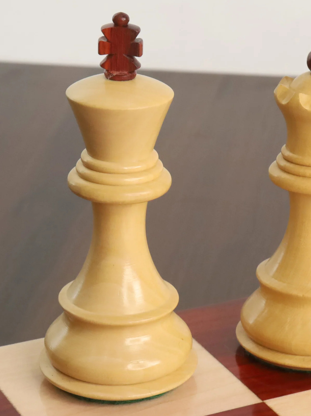 3,9" Russische Zagreb 59' Schachfiguren, doppelt gewichtet, Knospenrosenholz