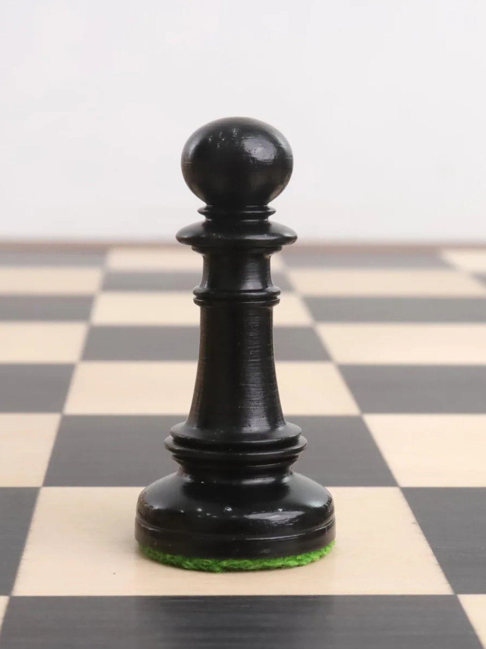 Pièces d'échecs droites pré-Staunton Edinburgh Northern 4" en bois d'ébène
