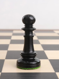Pièces d'échecs droites pré-Staunton Edinburgh Northern 4" en bois d'ébène