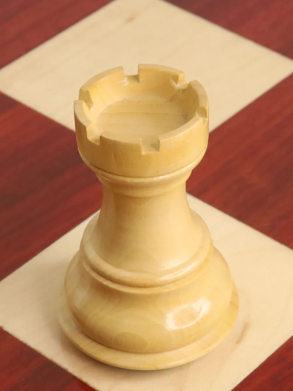 Jeu d'échecs russe Zagreb de 3,9 pouces (15,9 m) en bois de rose à double lestage et bourgeon