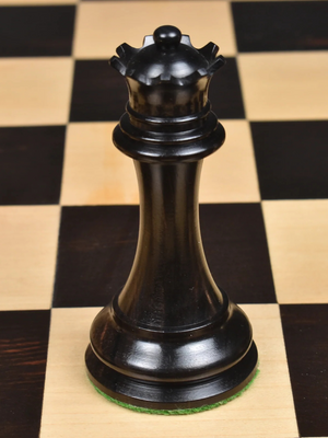 Repro 2016 Sinquefield Staunton Ebony Wood Chess Pieces - Triple Weight