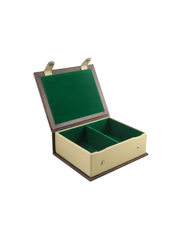 Set de ajedrez Tal del Campeonato Soviético de los años 60 - Piezas de boj envejecido con tablero y caja de 21"