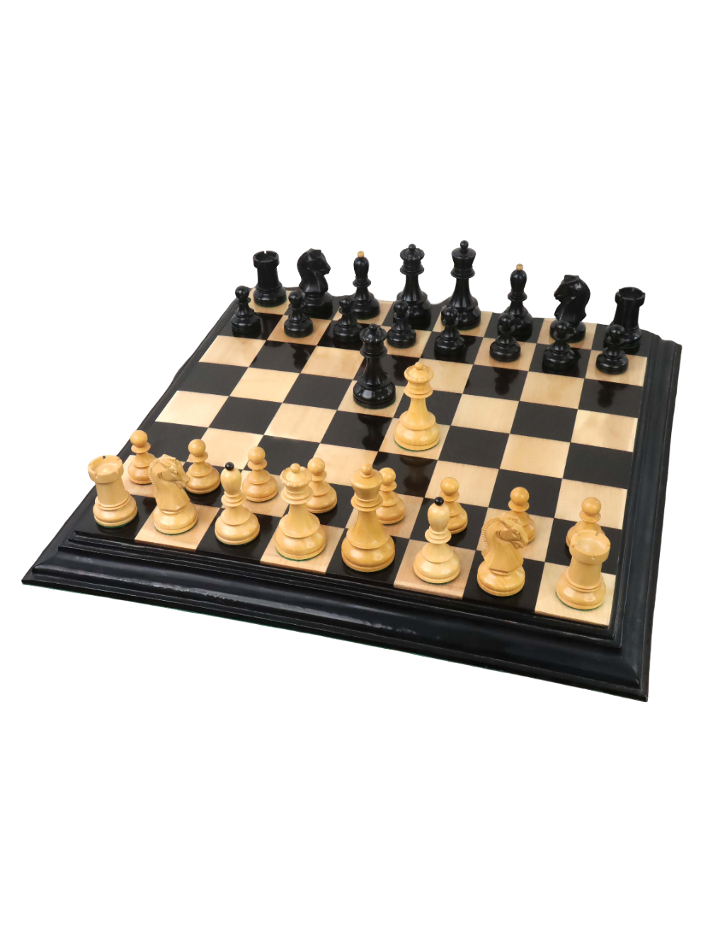 Jeu d'Échecs en Bois de Buis et Bois de Buis Ébonisé - Un Jeu Classique Jeu d'Échecs en Bois de Buis et Bois de Buis Ébonisé - Un Jeu Classique