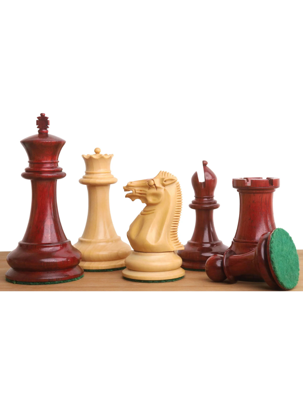 1849 Jacques Cook Staunton Collectors Chess Pieces - Bud Rosewood - 3.75"