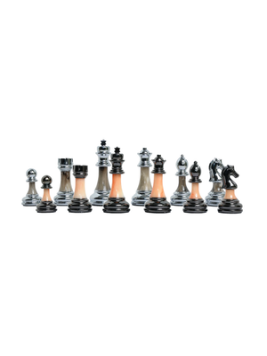 The Contemporary Series Plastic Chess Pieces - 3.5" King