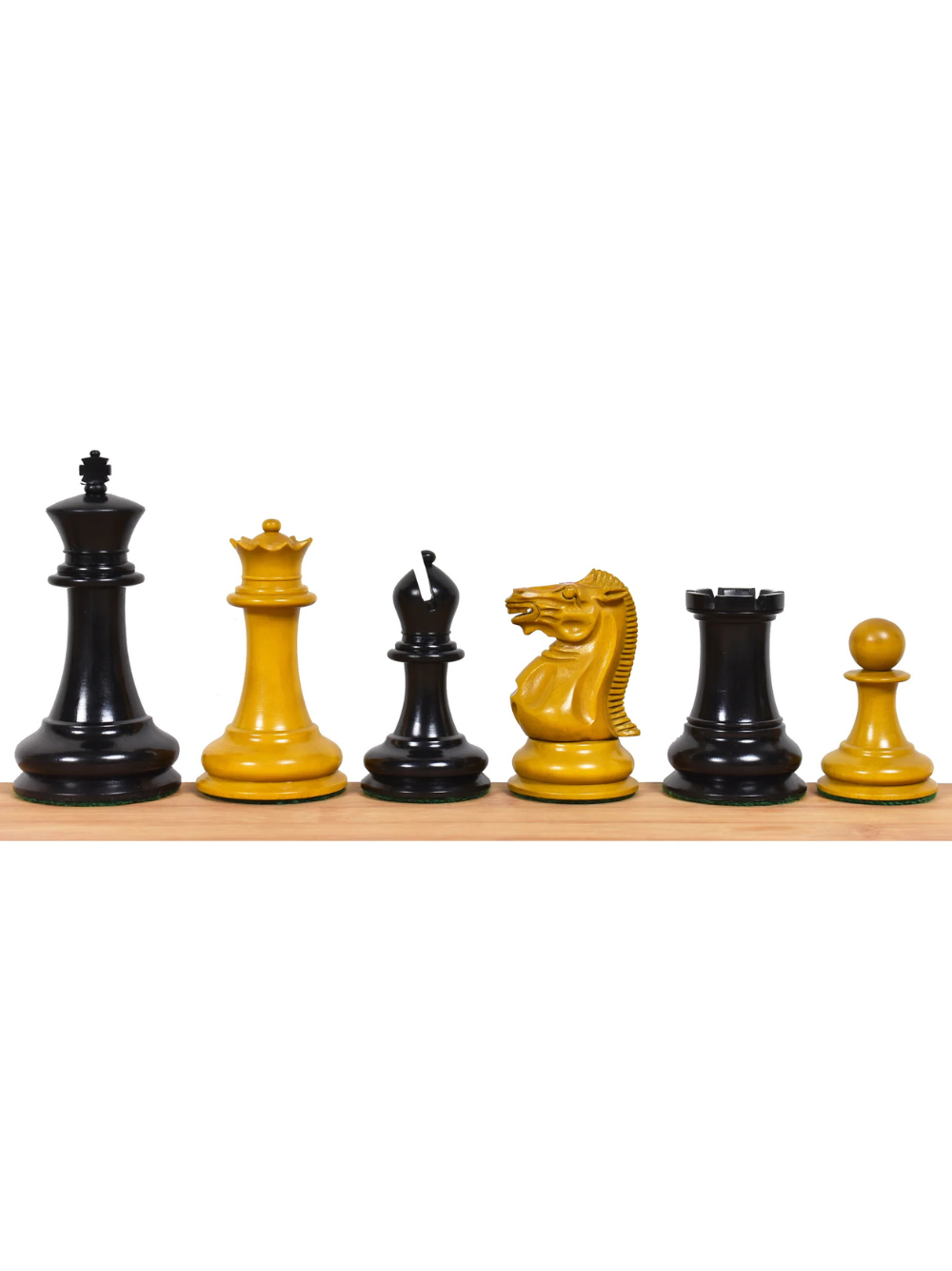 1849 Jacques Cook Staunton Collectors Chess Pieces - Ebony Wood - 3.75"