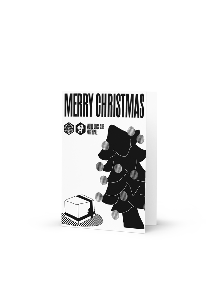 Biglietto di Natale a tema scacchi