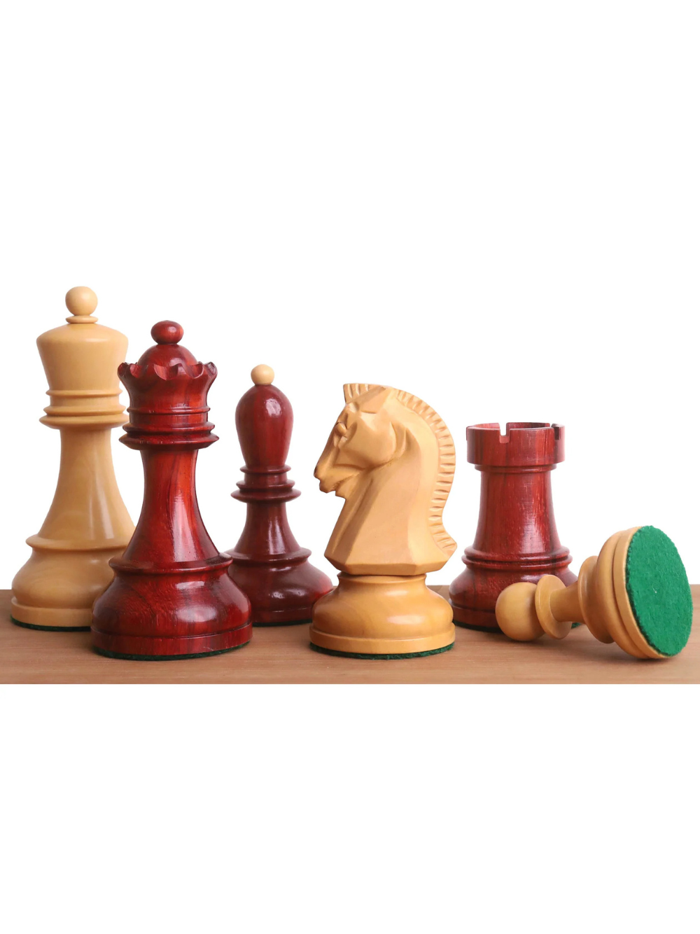 1950s' Fischer Dubrovnik Chess Pieces Only Set - Bud Rosewood & Boxwood - 3.8 " King