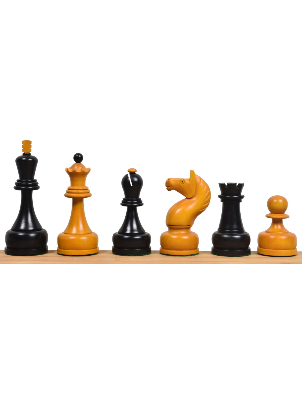 1960's Soviet Championship Tal Chess Pieces Antiqued Boxwood- 4" King