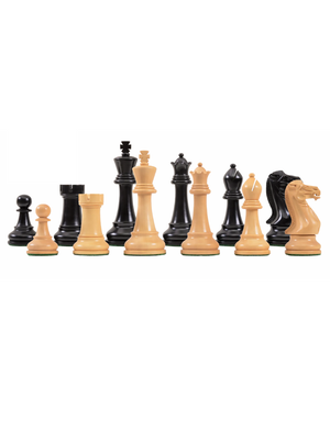 The Winchester Series Chess Pieces - 4" King (Ebonised Boxwood and Natural Boxwood)