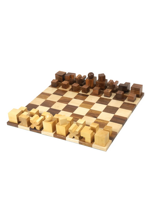 1923 Bauhaus Chess Set (Golden Rosewood version)