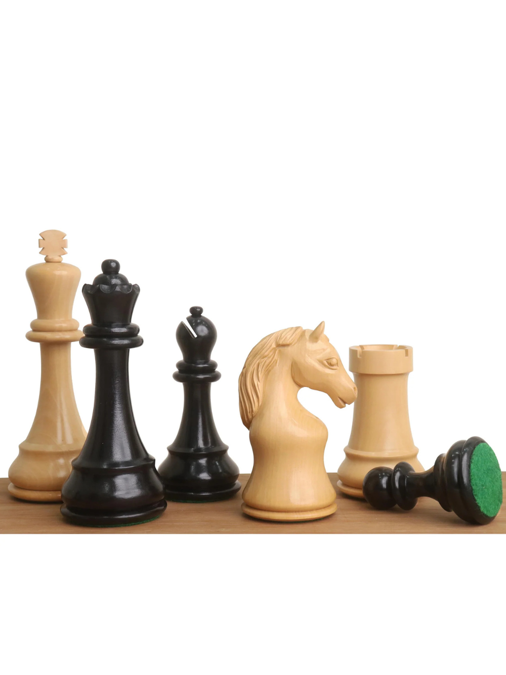 Pièces d'échecs reproduites en bois d'ébène de la Coupe Piatigorsky – Roi 5″