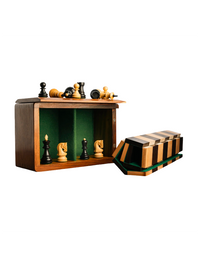 Russisches Zagreber Schachspiel-Kombination – 2,6″ Figuren, Brett &amp; Schachtel