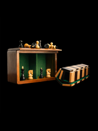 Russisches Zagreber Schachspiel-Kombination – 2,6″ Figuren, Brett &amp; Schachtel