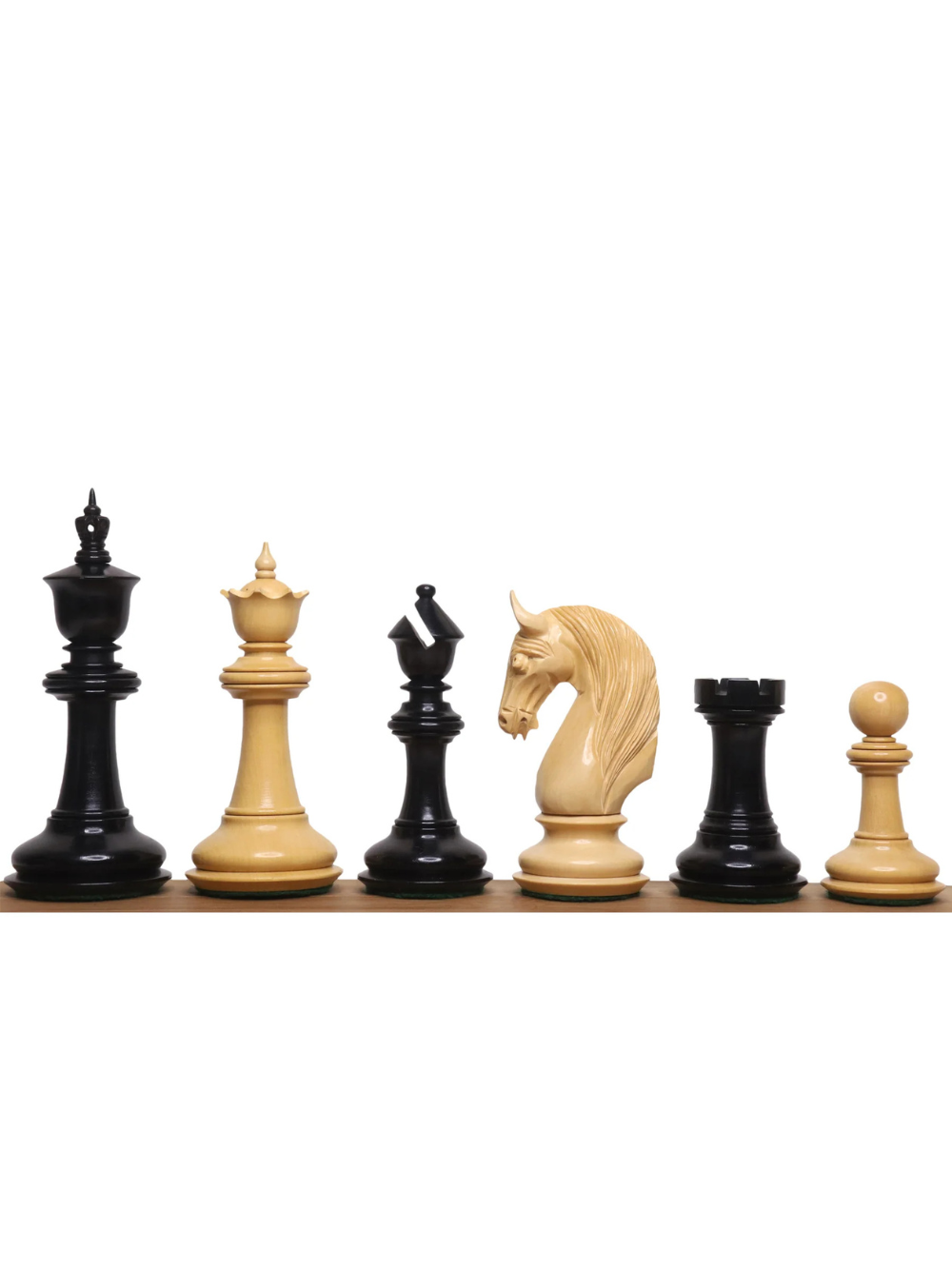 4.6" Bath Luxury Staunton Pieces Only Set - Ebony Wood and Triple Weight