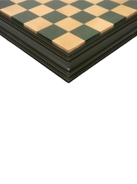 21" Green & Maple HDMR Chess Board – Handcrafted Greenply HDMR Wood Board with Decorative Edges