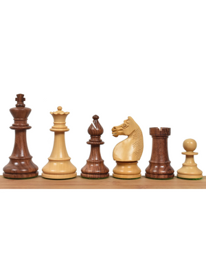 1920's German Collectors' Chess Set- Chess Pieces Only- Golden Rosewood - 4.1"