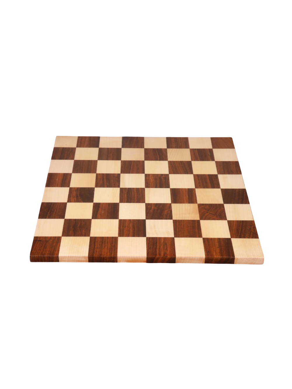 Borderless Hardwood End Grain Chess Board - Golden Rosewood & Maple-50 mm square