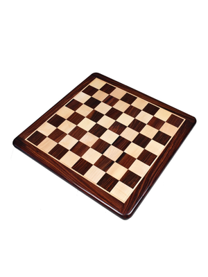21 inches Large Flat Chess board Rosewood & Maple Wood - Square of 55 mm