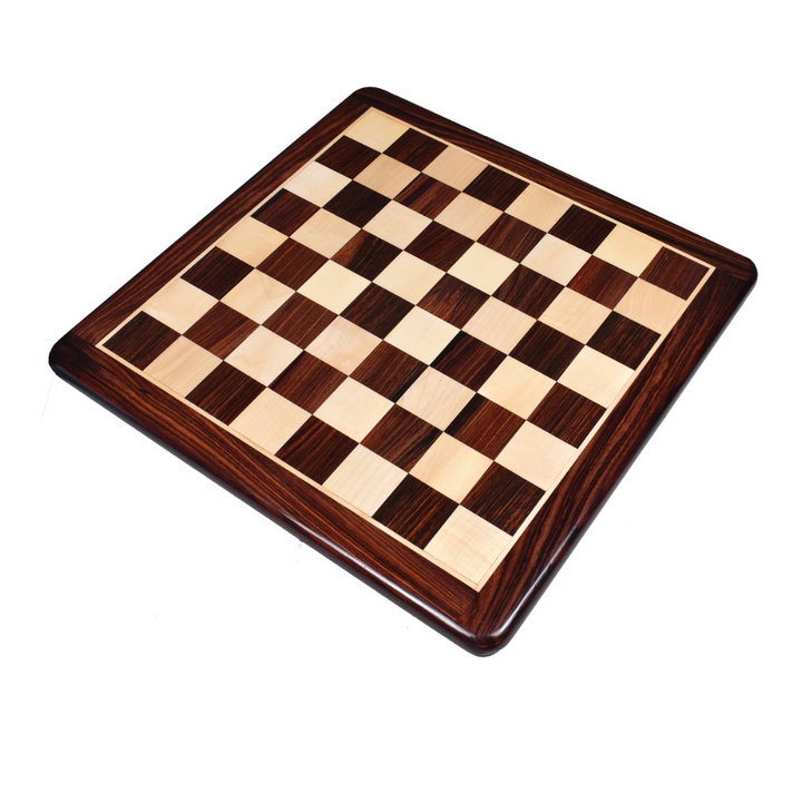 21 inches Large Flat Chess board Rosewood &amp; Maple Wood - Square of 55 mm