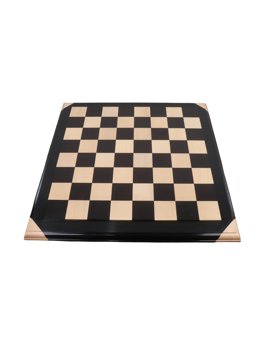 21" Ebony & Maple Wood Luxury Chessboard - 55 mm Square- Raised Tiles