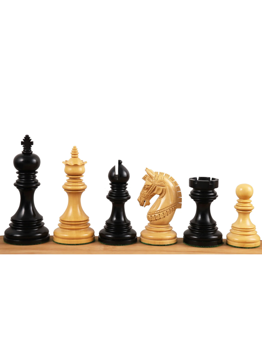4.1" Stallion Staunton Luxury Chess Pieces Triple Weighted Ebony Wood
