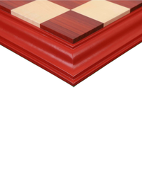 23" Bud Rosewood & Maple Wood Luxury Chessboard with Carved Border- 63 mm Square