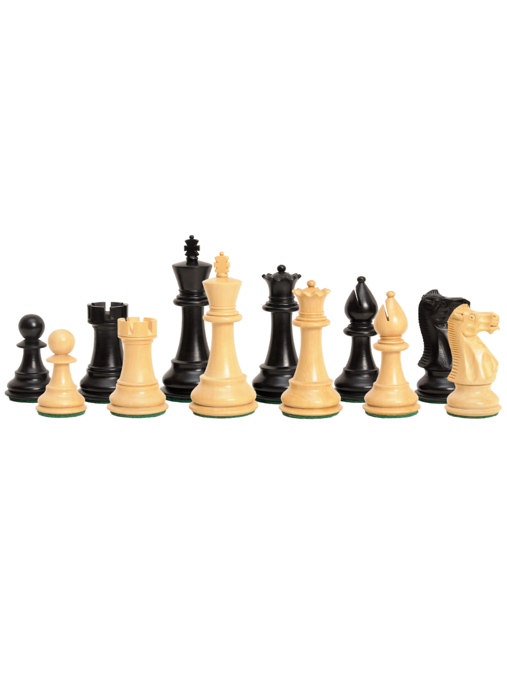 The Classic Series Chess Pieces - 3.75" King (Ebonised Boxwood and Natural Boxwood)