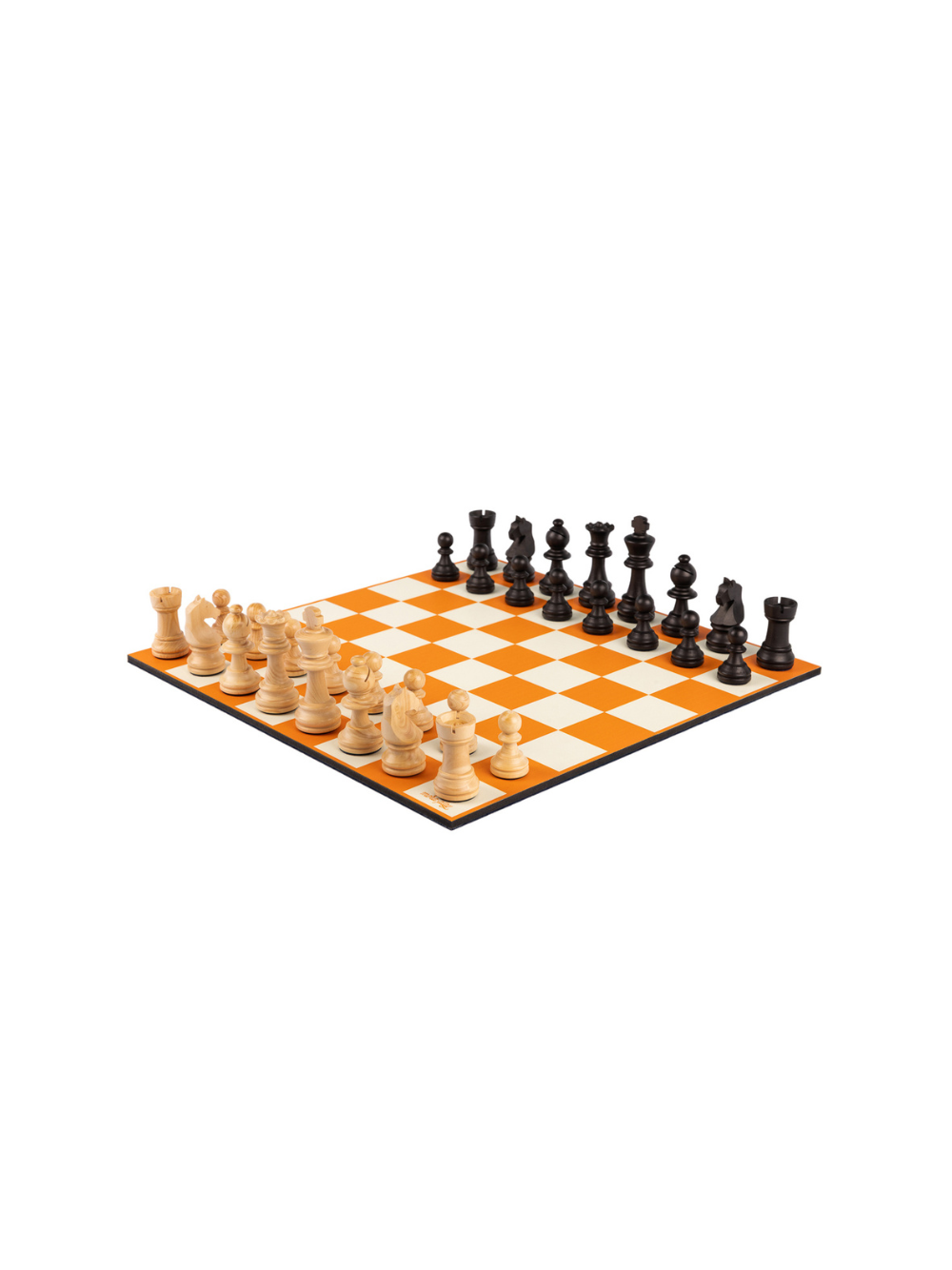 Chess set with foldable chessboard – Orange 🍊
