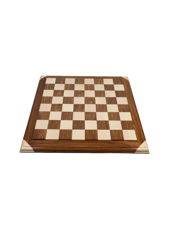 Szachownica 21" z rzeźbioną ramką z różanego drewna i klonu Golden Rosewood &amp; Maple
