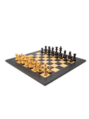Staunton Europe nº6 chess set weighted MATTE pieces with BLACK board