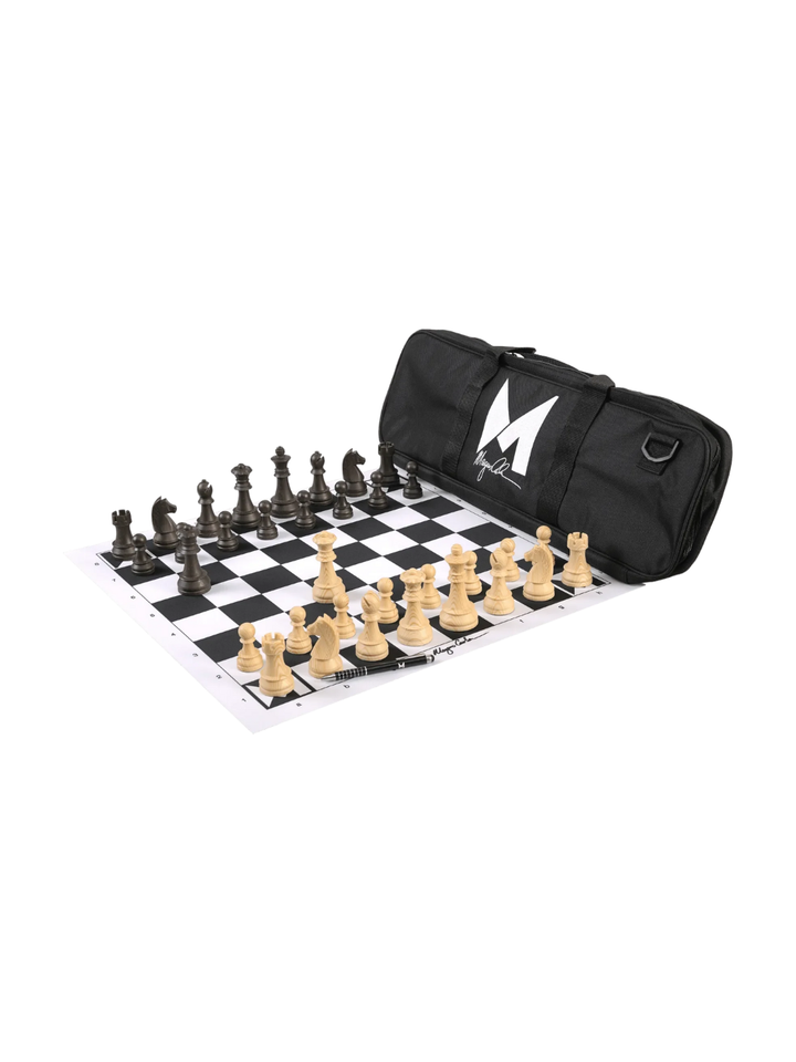 Magnus Carlsen Signature Series Chess Set Combo - Pieces with Board &amp; Bag