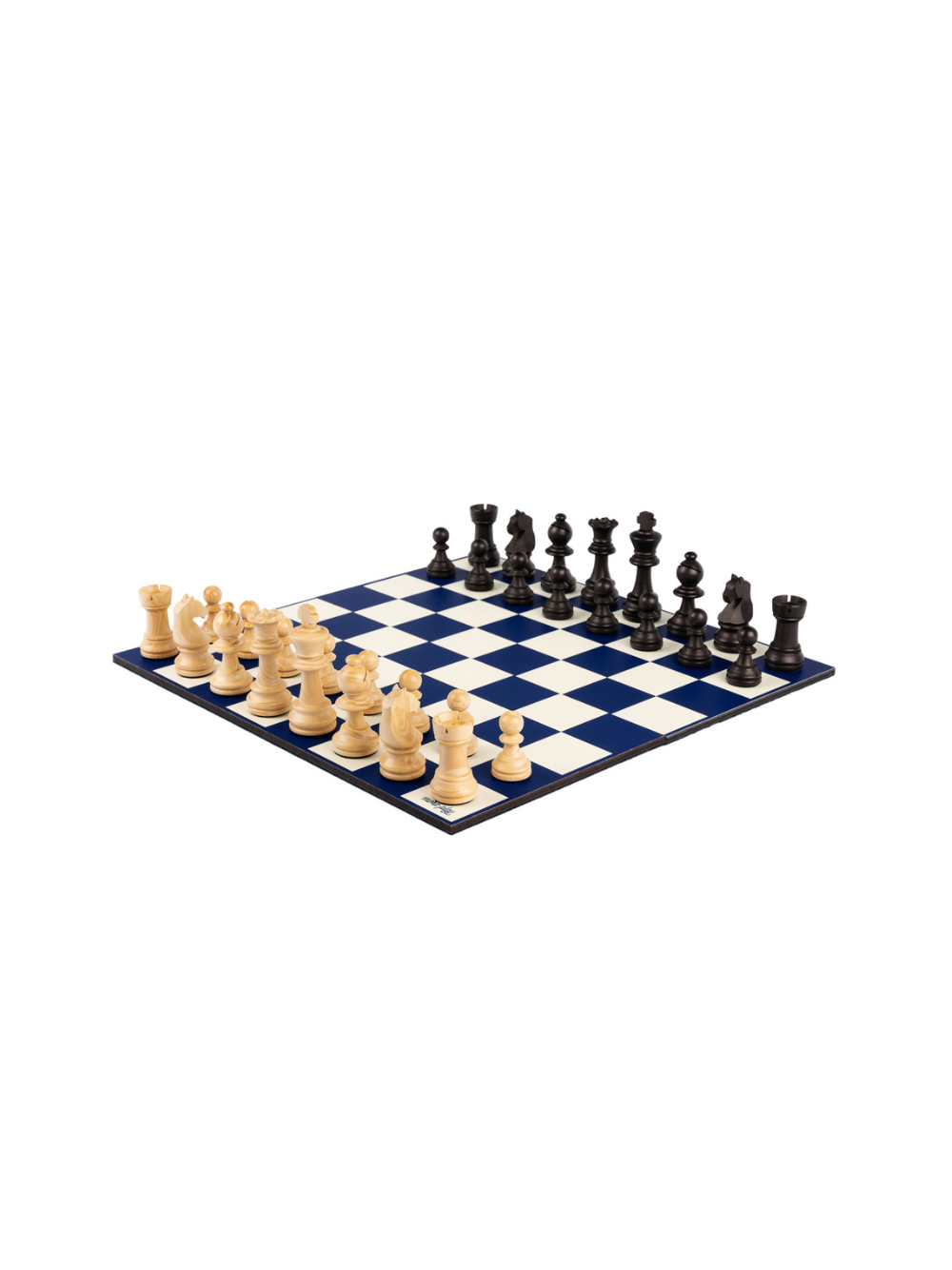 Chess set with foldable chessboard – Navy blue