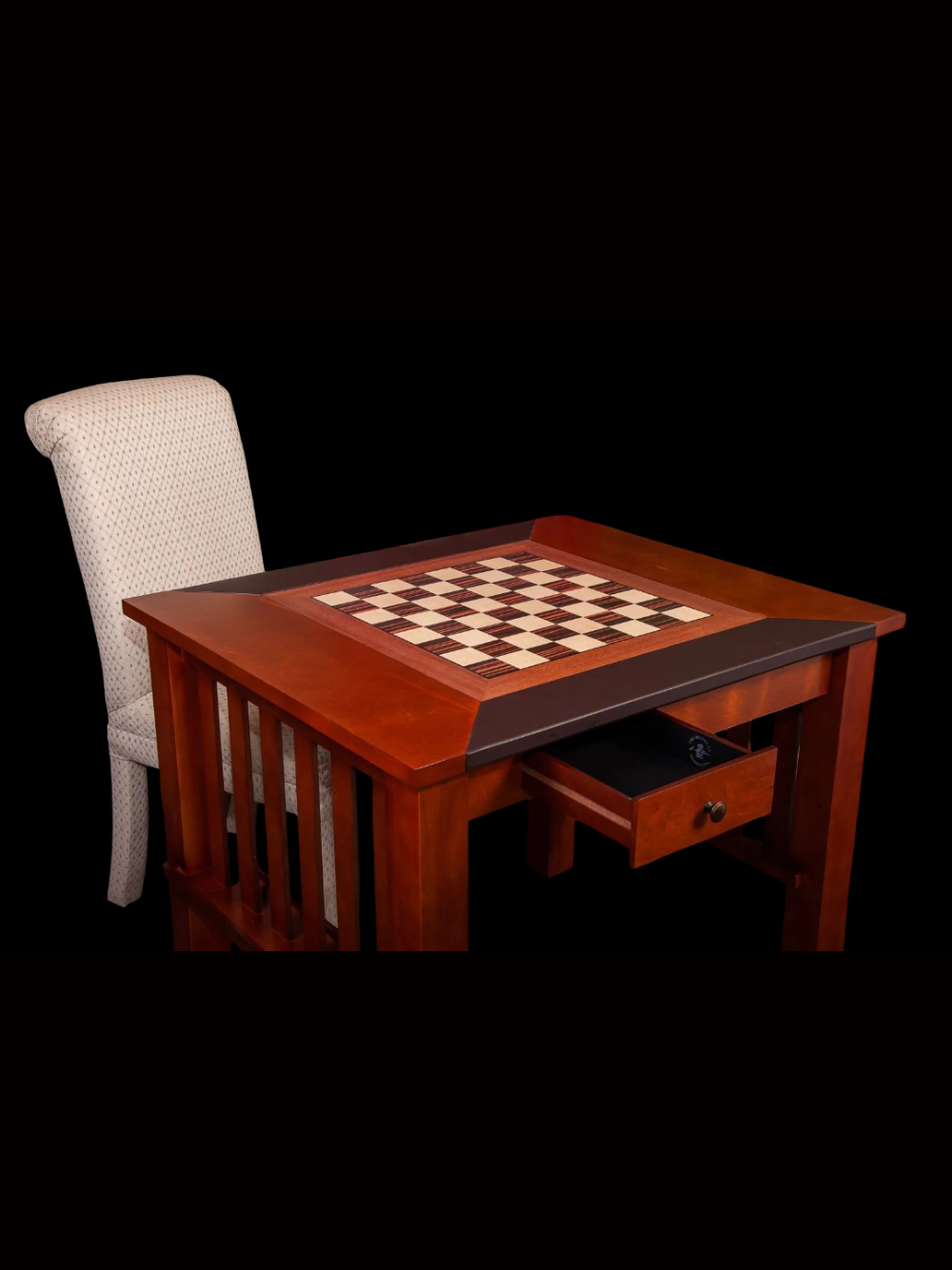 The Camaratta Signature Championship Chess Table - Dark Brown