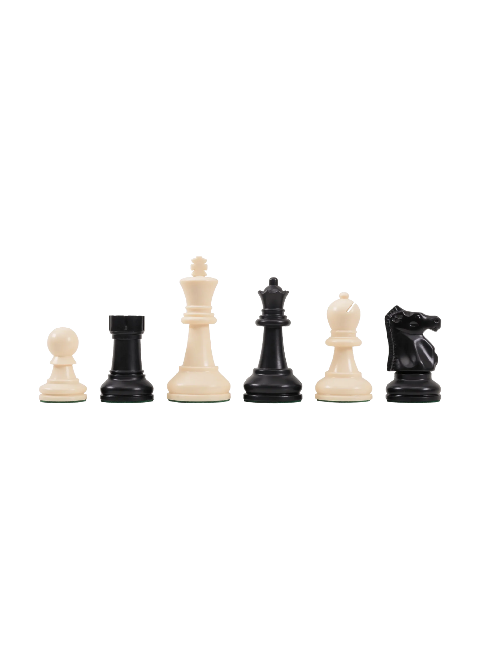 Piezas de ajedrez de plástico de la serie definitiva de torneos Bobby Fischer - Rey de 3.75"