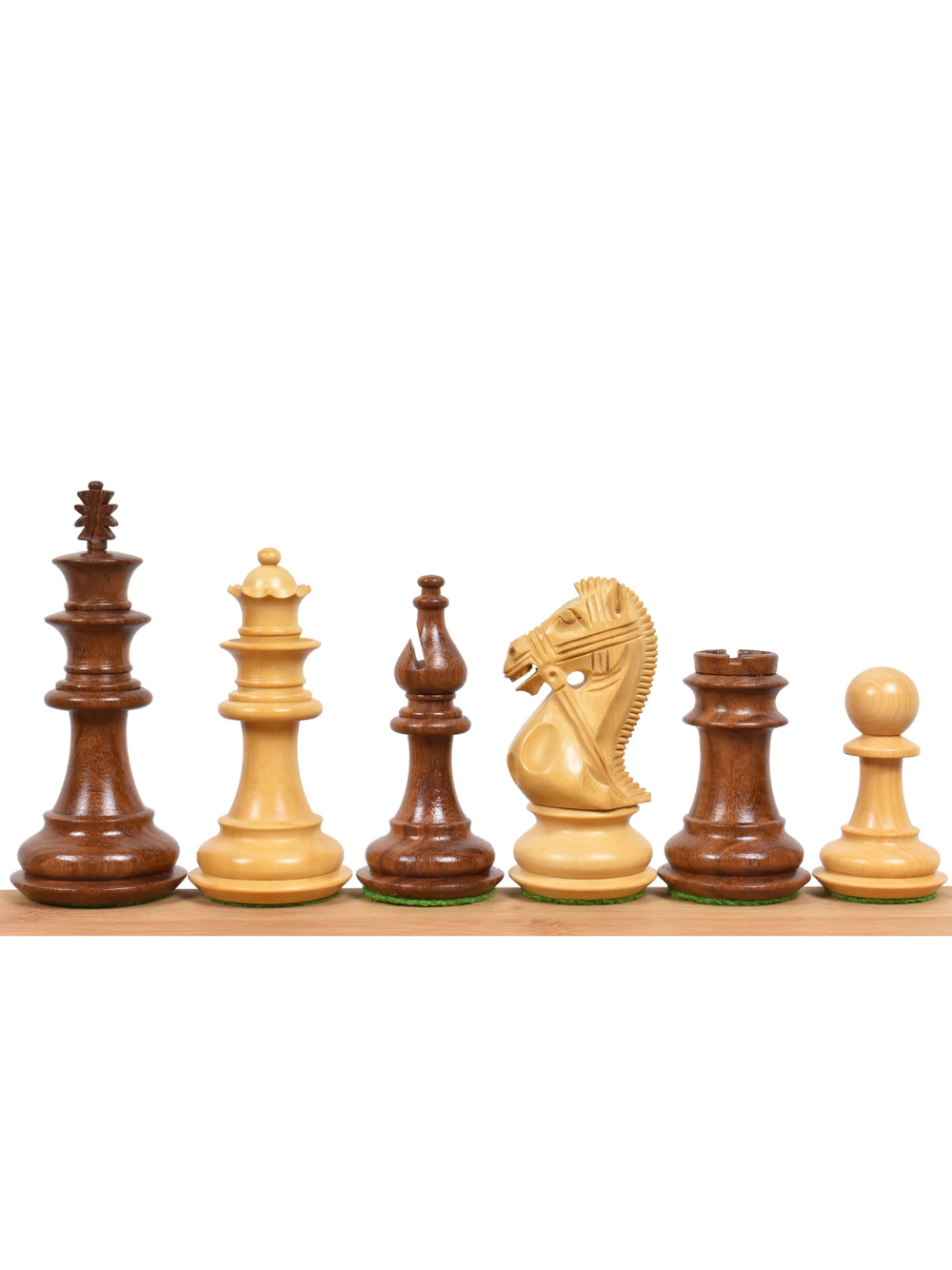 4.2" Supreme Luxury Golden Rosewood Weighted Chess Pieces