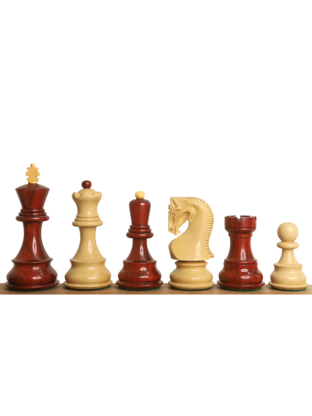 3,9" Russische Zagreb 59' Schachfiguren, doppelt gewichtet, Knospenrosenholz