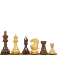 Queens Gambit Staunton Chess Set in Golden Rosewood with Board and Box