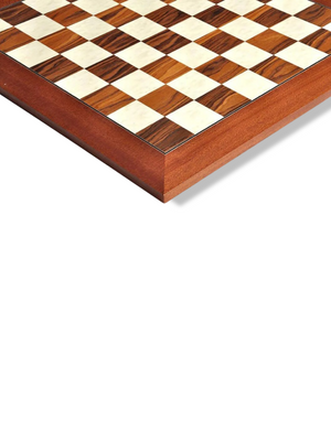 Indian Rosewood and Bird's Eye Maple Standard Traditional Chess Board - image 1