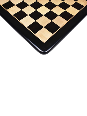 17" Ebony & Maple Chess Board -  Large Solid Inlaid Wood